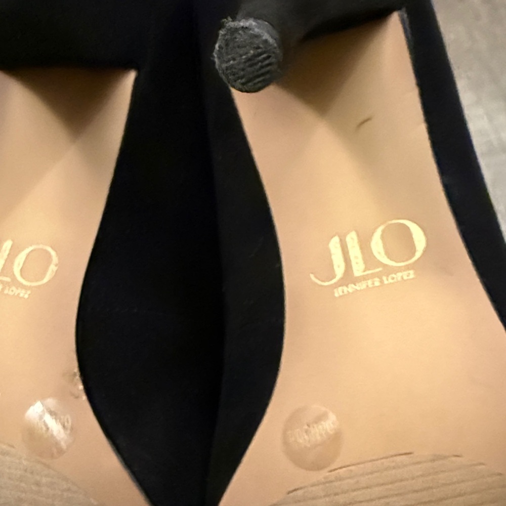 Jennifer Lopez Classic Black Heels Suede spike size 6 - Picture 6 of 8